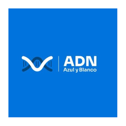 Logo de ADN Azul y Blanco